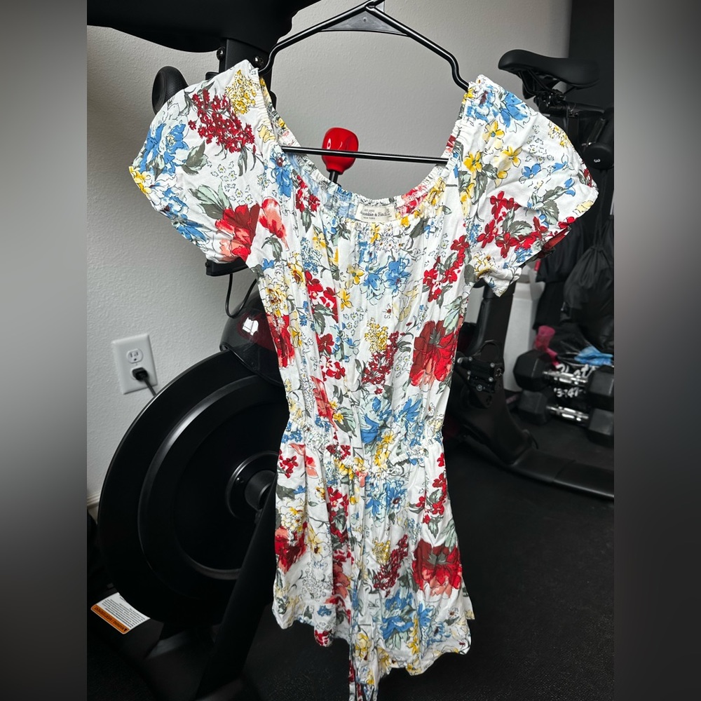 A&F Off-the-shoulder Floral Romper